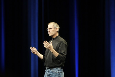 Steve Jobs giving a talk